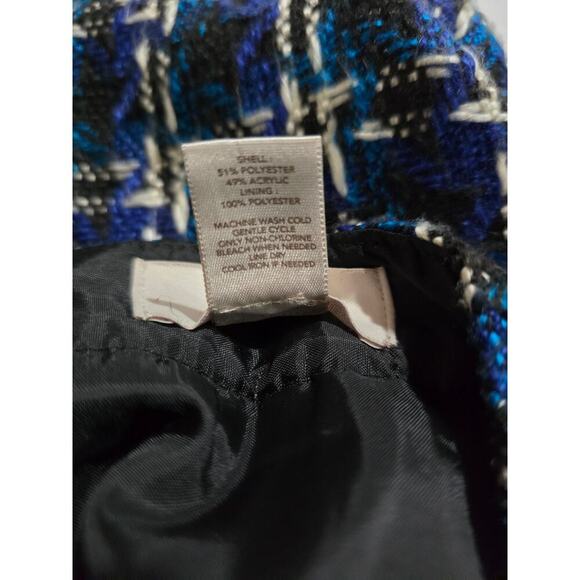 Ann Taylor Loft Women’s Plaid Tweed Lined Skirt with Side Zip Pockets Size 8 - Picture 5 of 11